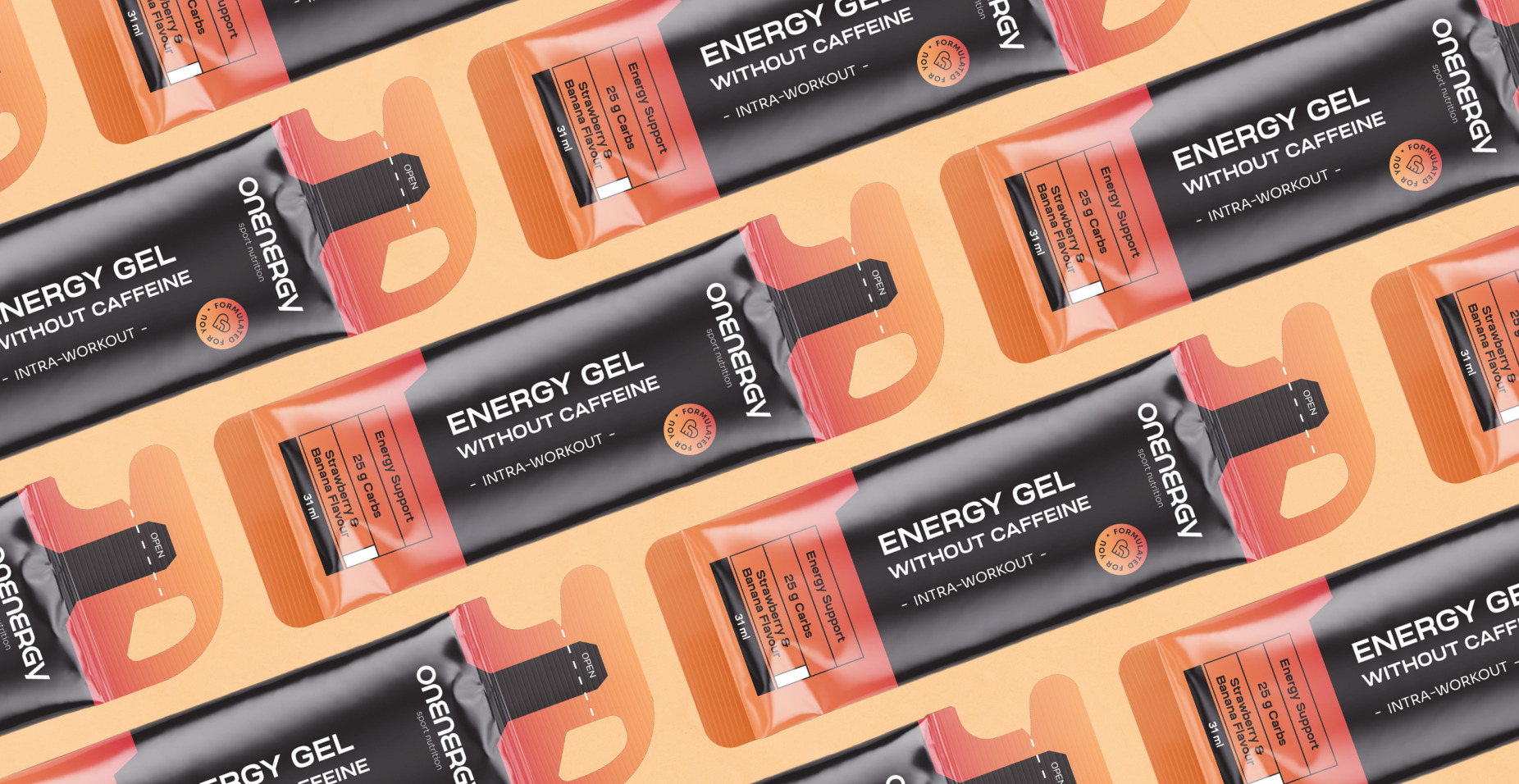 Gel énergétique sans caféine – fraise et banane