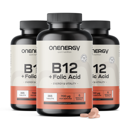 3x Vitamine B12 + acide folique, ensemble 1095 comprimés