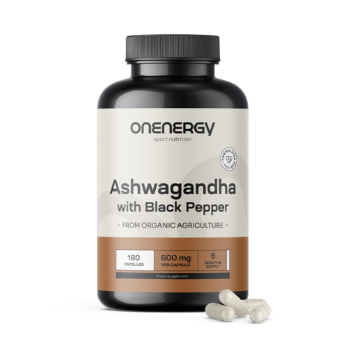 Ashwaganda au poivre noir, 180 gélules