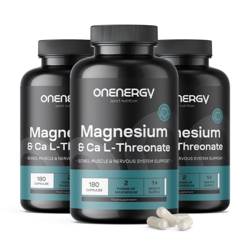 3x Magnésium + Calcium L-Thréonate, ensemble 540 gélules