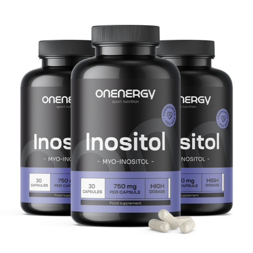 3x Inositol 750 mg, ensemble 90 gélules