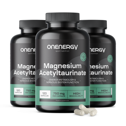 3x Acétyl taurinate Magnésium 750 mg, ensemble 360 gélules