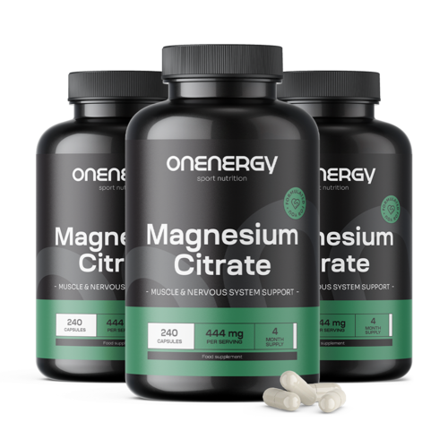 3x Citrate de magnésium 444 mg, ensemble 720 gélules