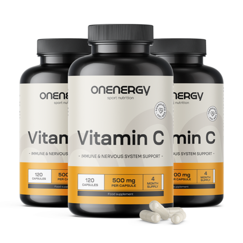 3x Vitamine C 500 mg, ensemble 360 gélules