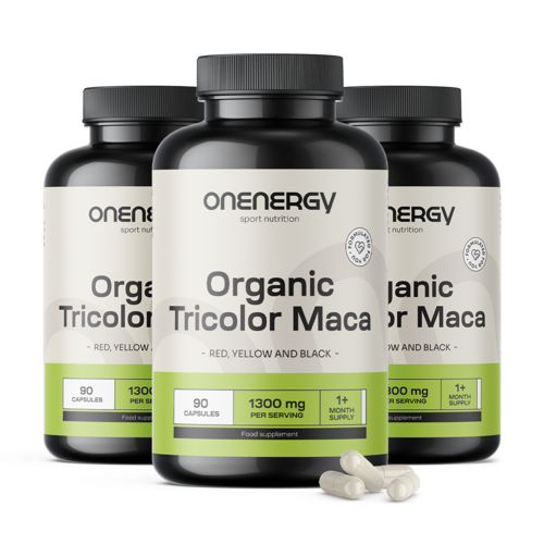 3x BIO Maca tricolore, ensemble 270 gélules