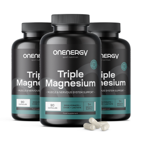 3x Magnésium triple, ensemble 270 gélules