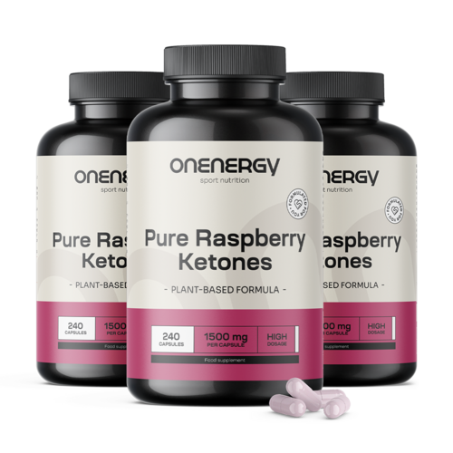 3x Cétones de framboise 1500 mg, ensemble 720 gélules