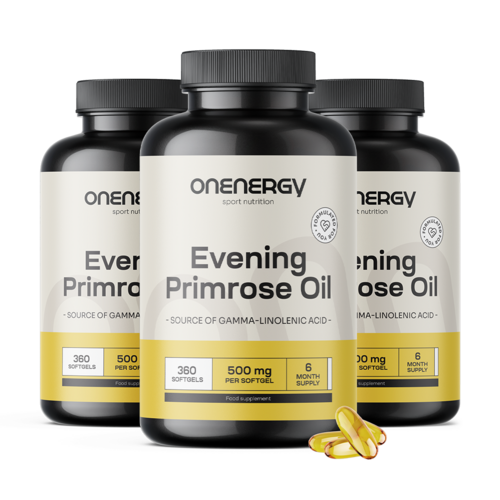 3x Huile d'onagre 1000 mg, ensemble 1080 gélules molles